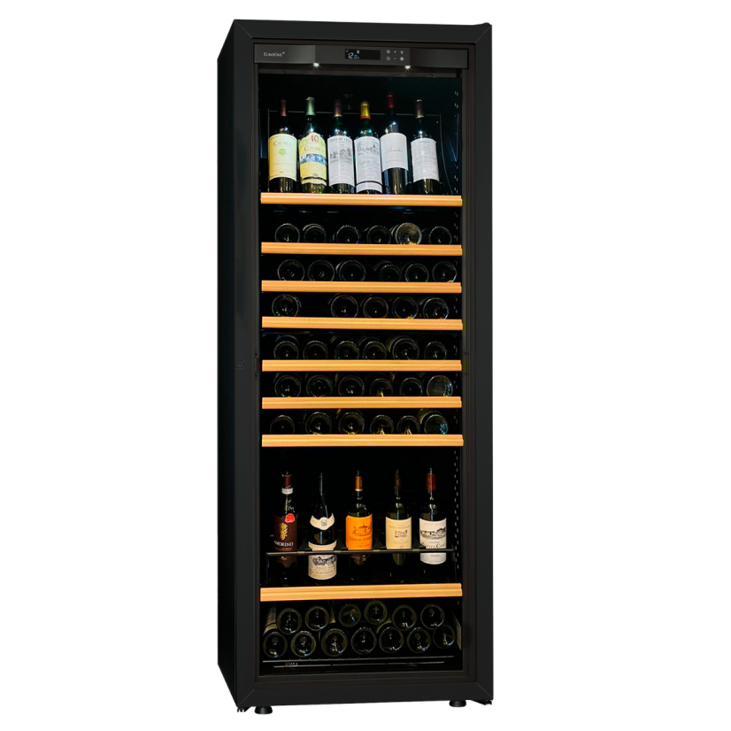Cellier EuroCave La Première Medium – cave à vin haut de gamme 141 bouteilles avec clayettes en bois et écran digital