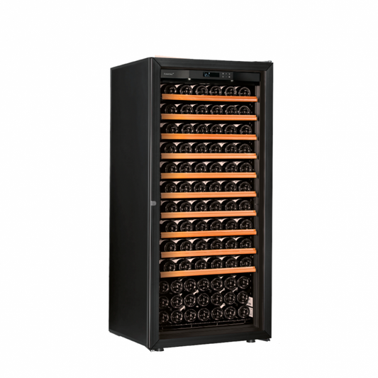 Cellier EuroCave La Première Medium – cave à vin haut de gamme 141 bouteilles avec clayettes en bois et affichage digital