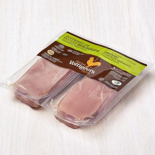 Poitrines de poulet désossée bio Ferme Voltigeurs | 12 unités. - VitaMenu