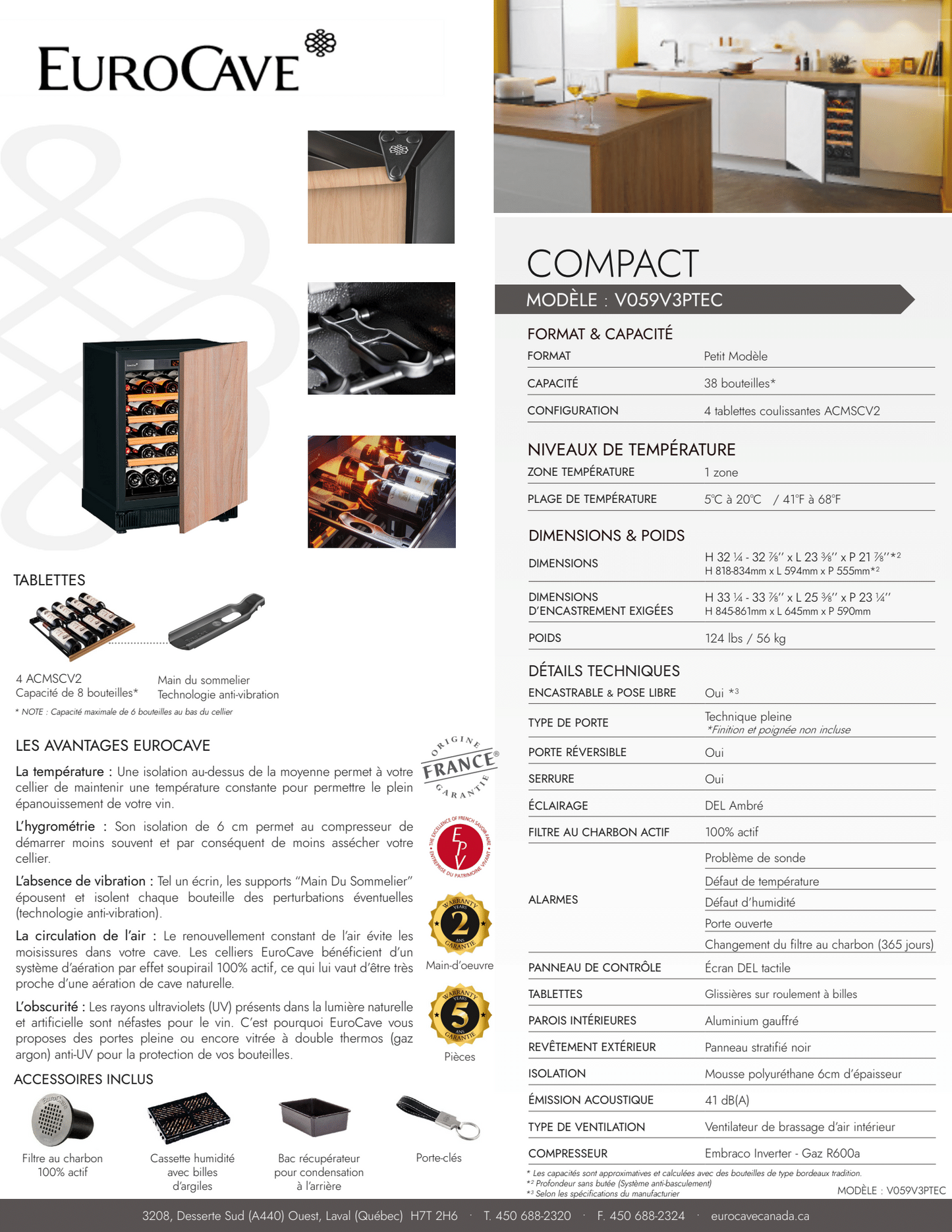 Compact 38-bottle cellar - Eurocave